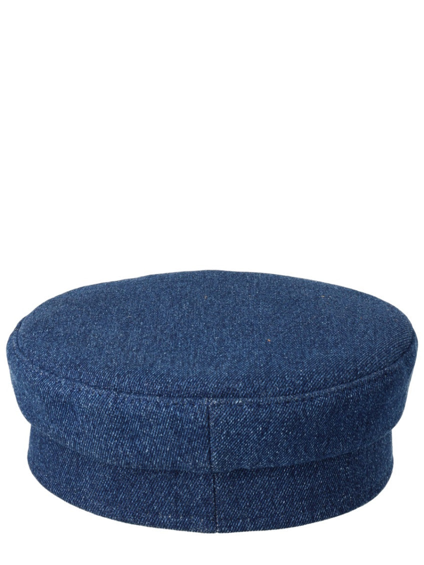 Blue Solid Bakerboy Hat 3