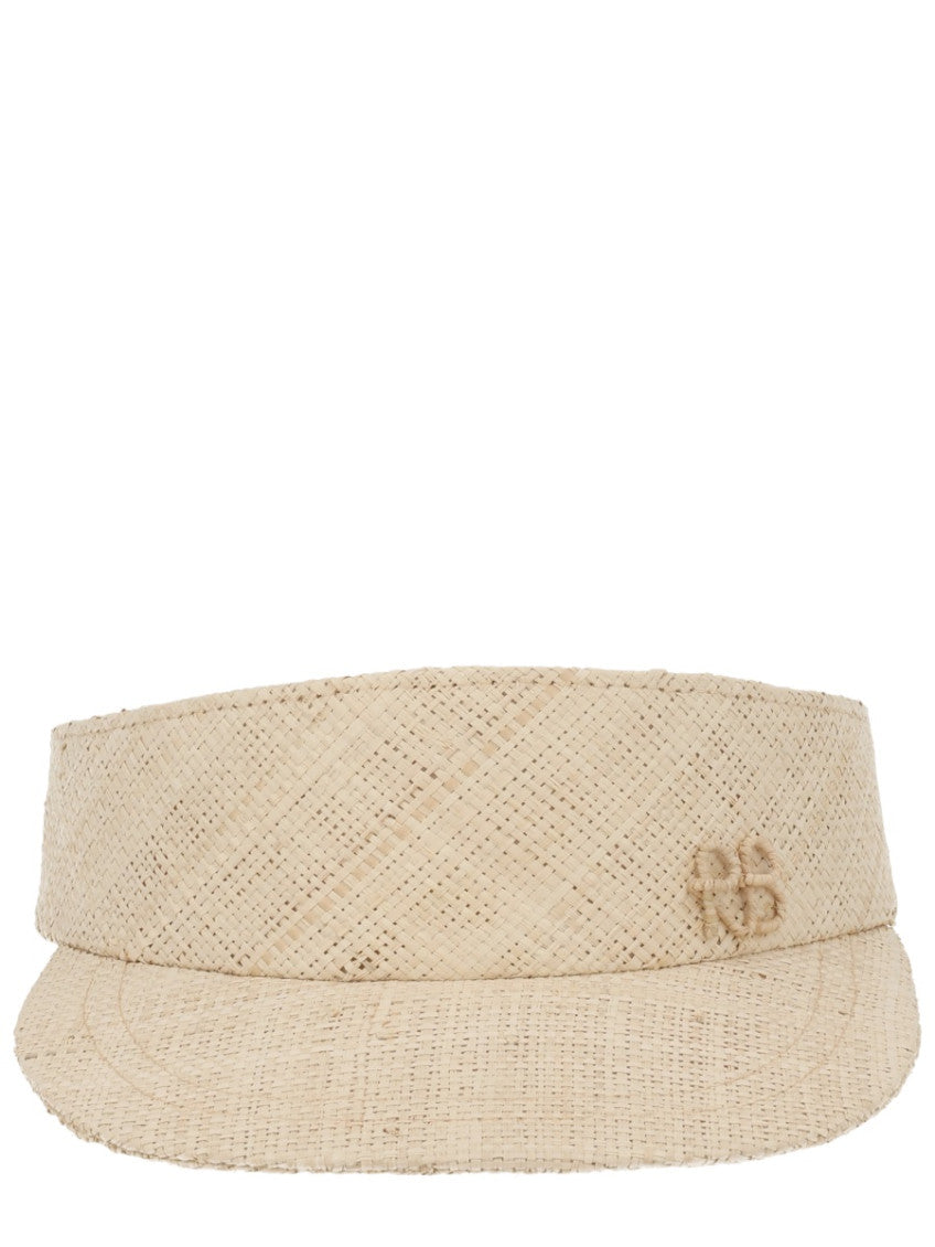 White Textured Open Crown Hat 1