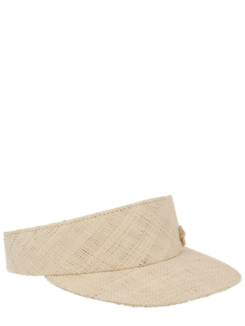 White Textured Open Crown Hat 3