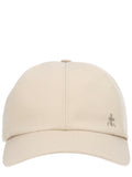 Beige Logo Solid Baseball Hat 1