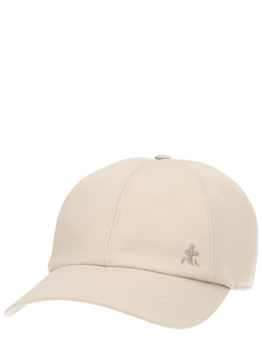 Beige Logo Solid Baseball Hat 4