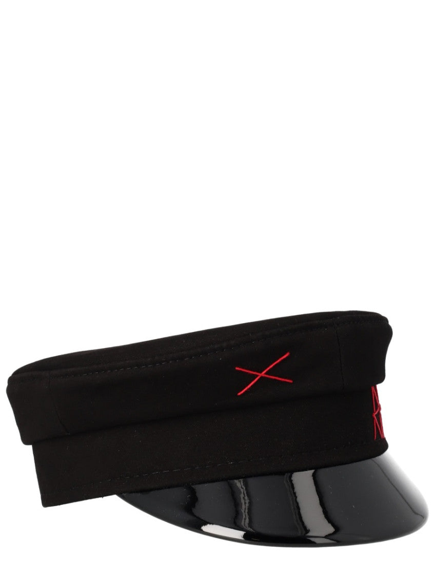 Black Baker Boy Embroidered Bakerboy Hat 3