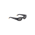 Black Oval Acetate Sunglasses 1