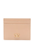 Beige VLogo Signature Card Holder 1