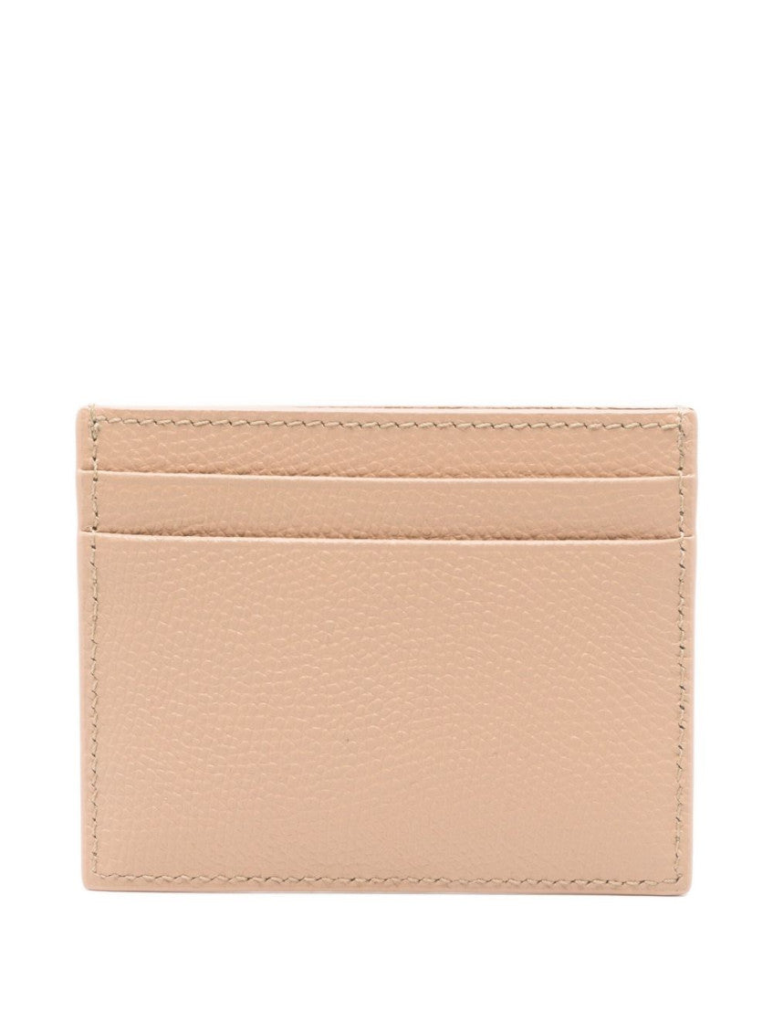 Beige VLogo Signature Card Holder 3