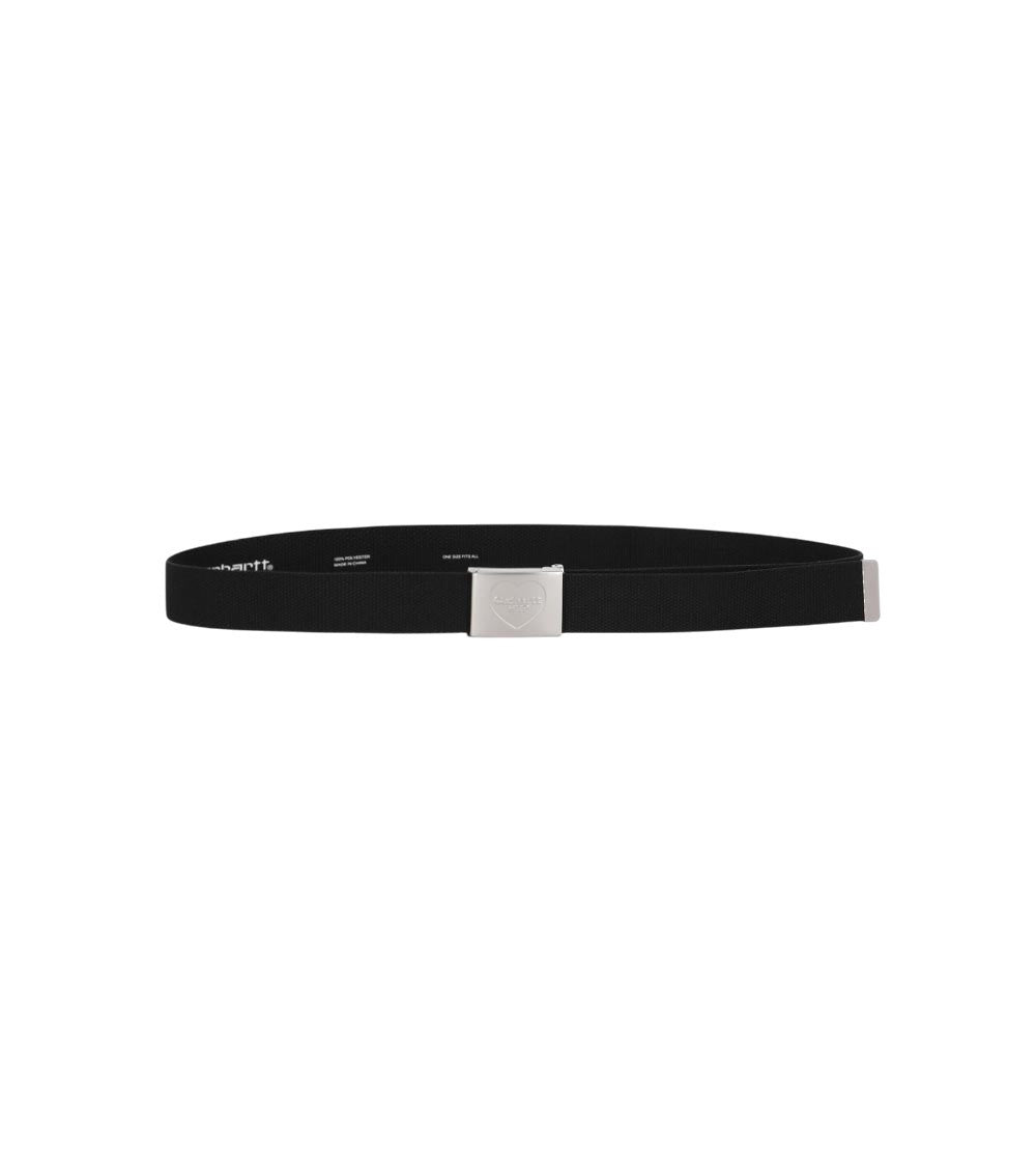Black Heart Clip Solid Belt 1