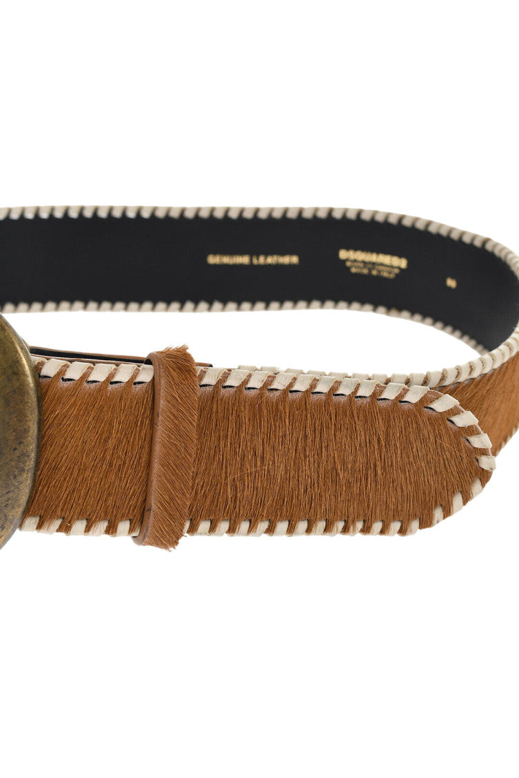 Brown Logo Casual Belt 3