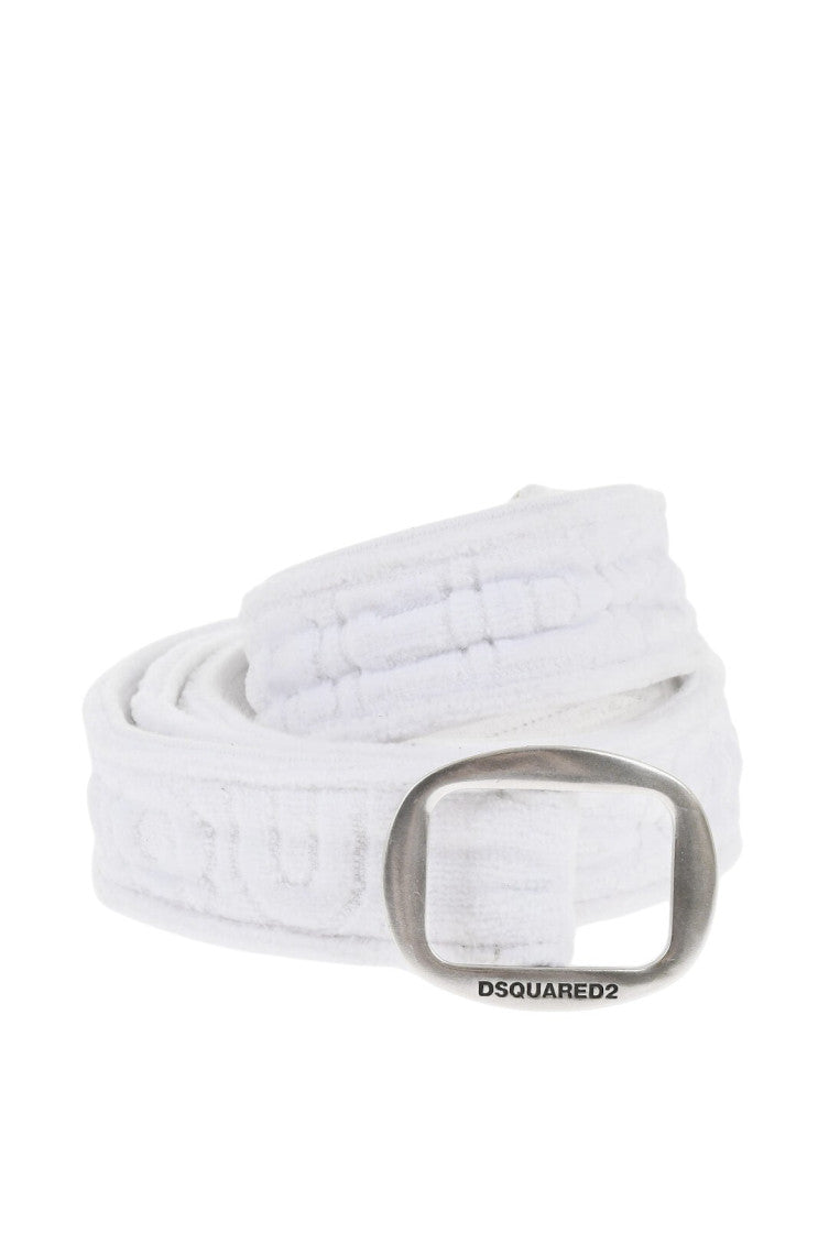 White Twin Beach Solid Adjustable Belt 1
