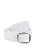 White Twin Beach Solid Adjustable Belt 1
