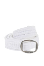 White Twin Beach Solid Adjustable Belt 1