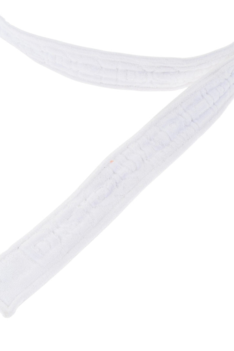 White Twin Beach Solid Adjustable Belt 3