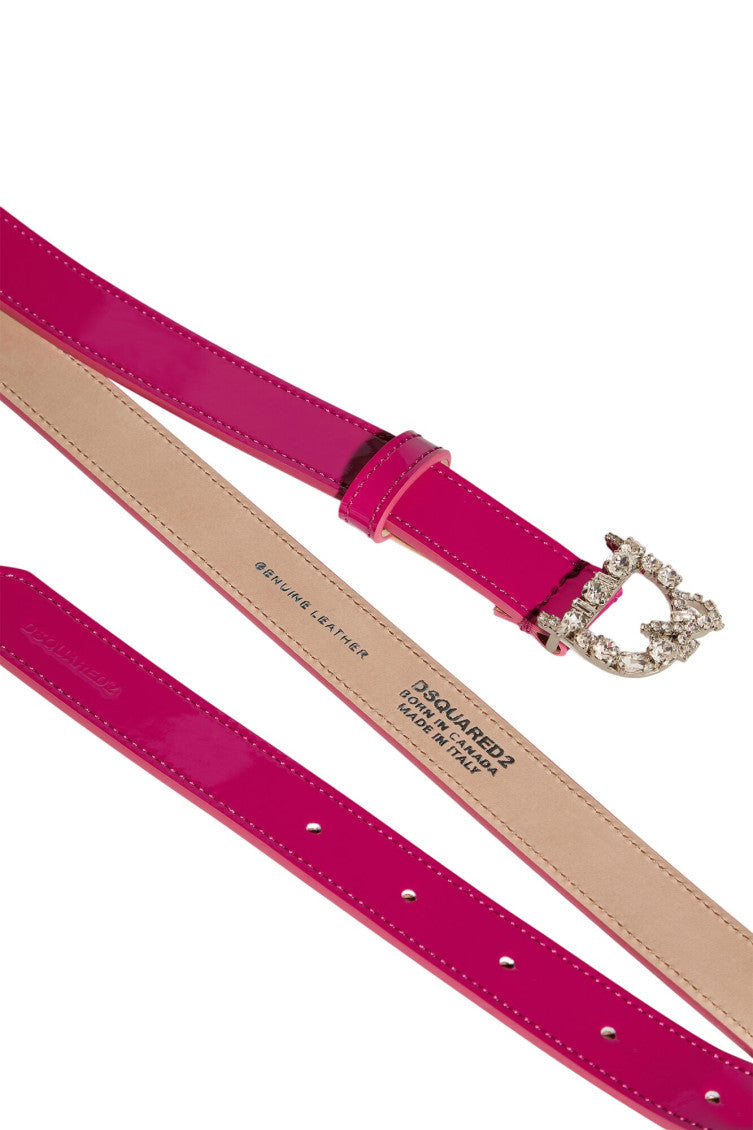 Pink Monogram Solid Belt 3
