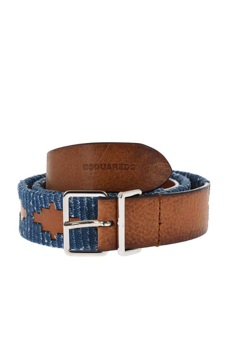Brown Denim Trims Belt 1
