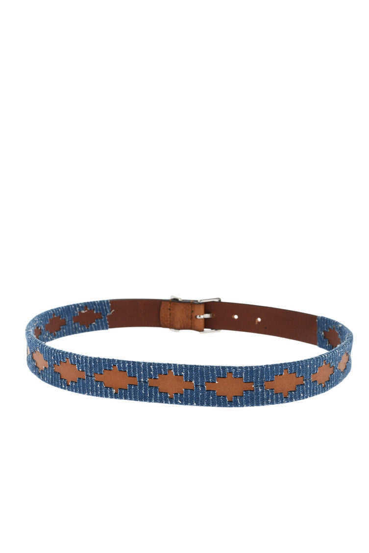 Brown Denim Trims Belt 3
