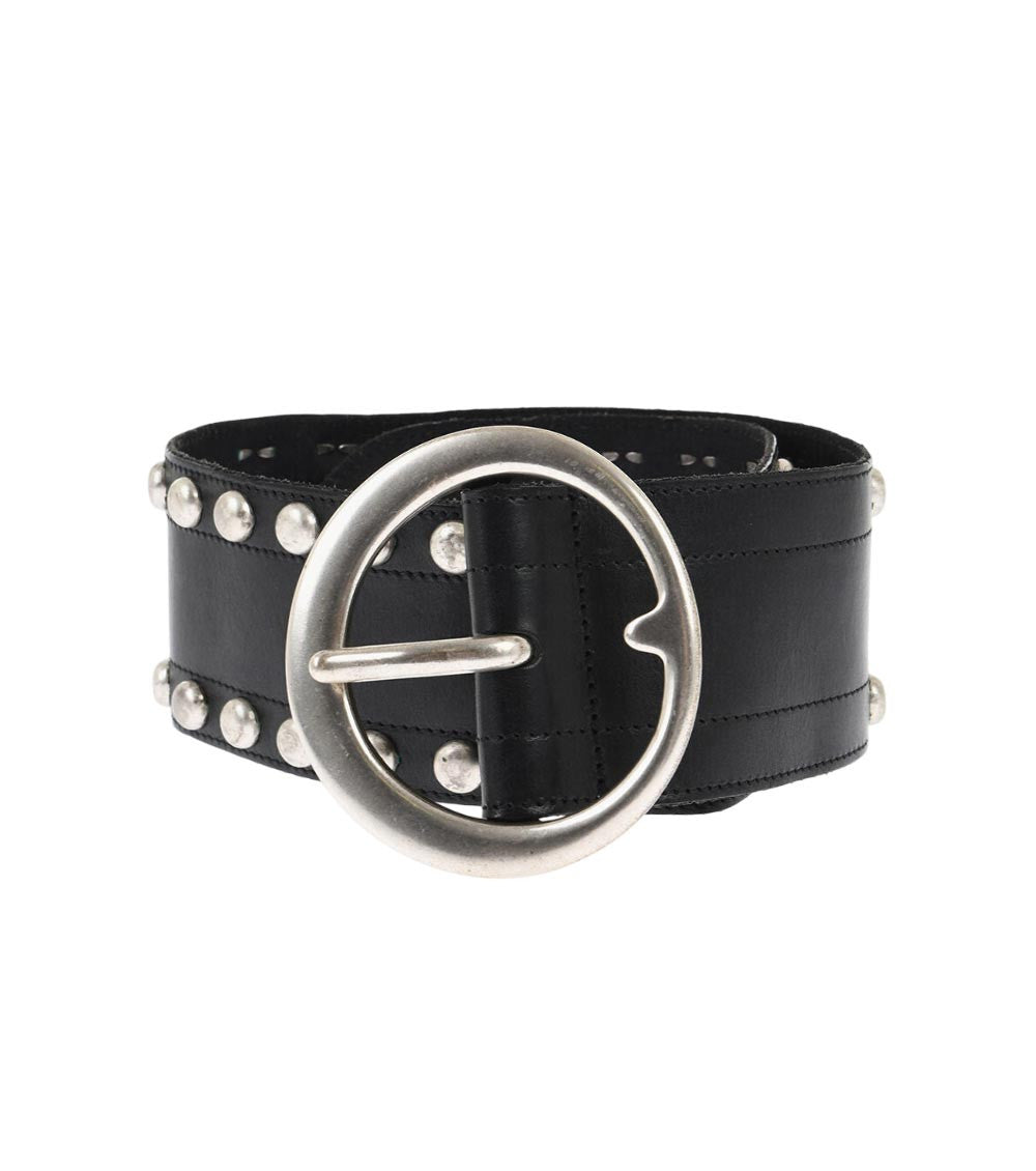 Black Oversize Studded Belt 1