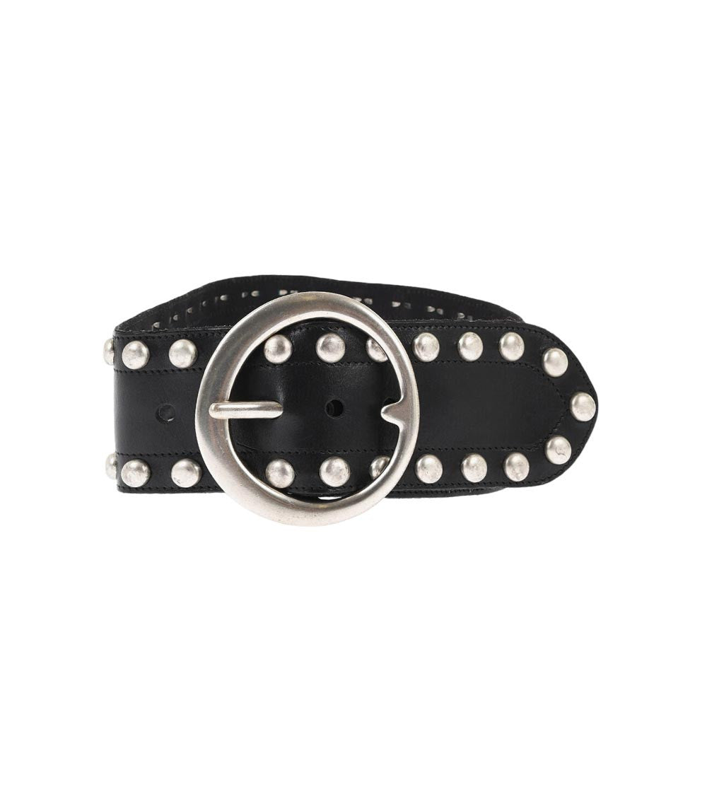 Black Oversize Studded Belt 2