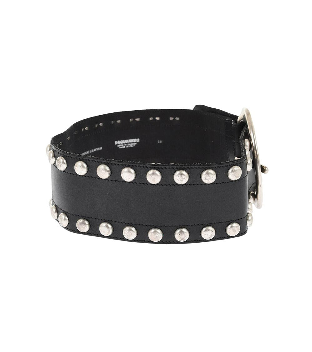 Black Oversize Studded Belt 3