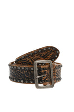 Brown Flower Fever Embellished Belt 1