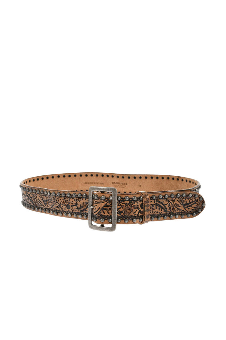 Brown Flower Fever Embellished Belt 2