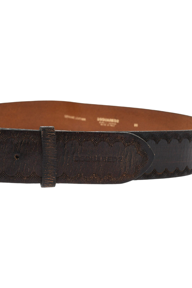 Brown Embellished Casual Belt 3