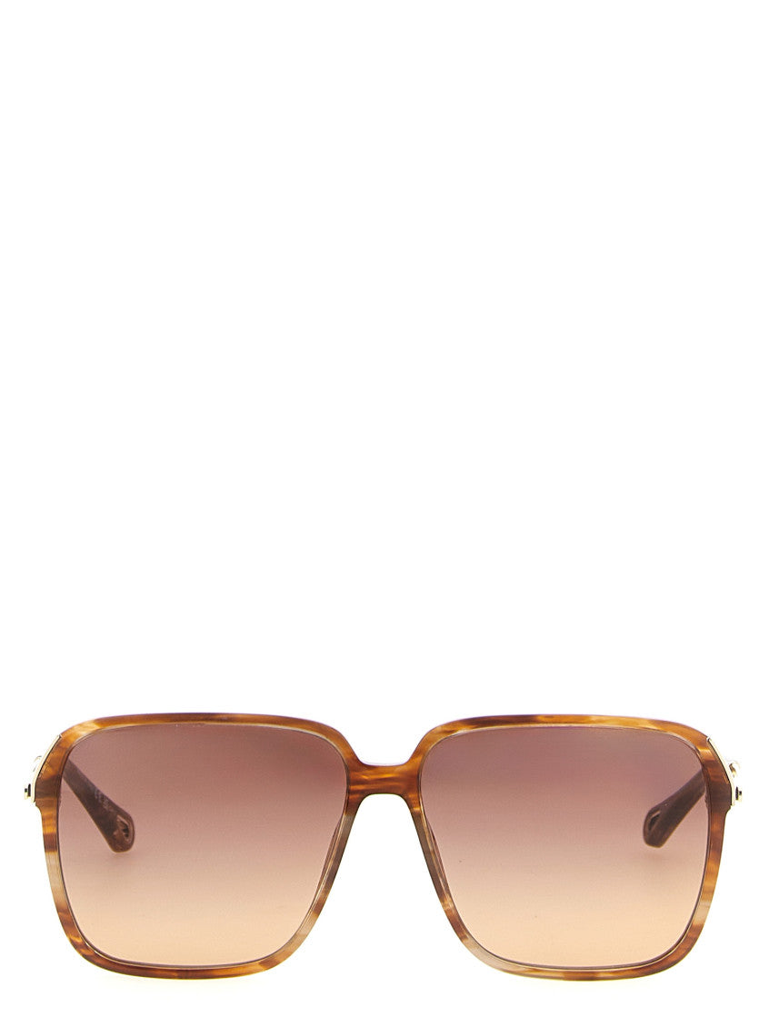 Light Brown Square Sunglasses 2