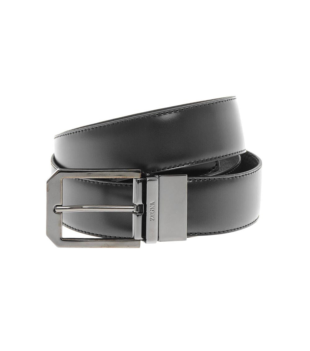 Black Solid Formal Belt 1