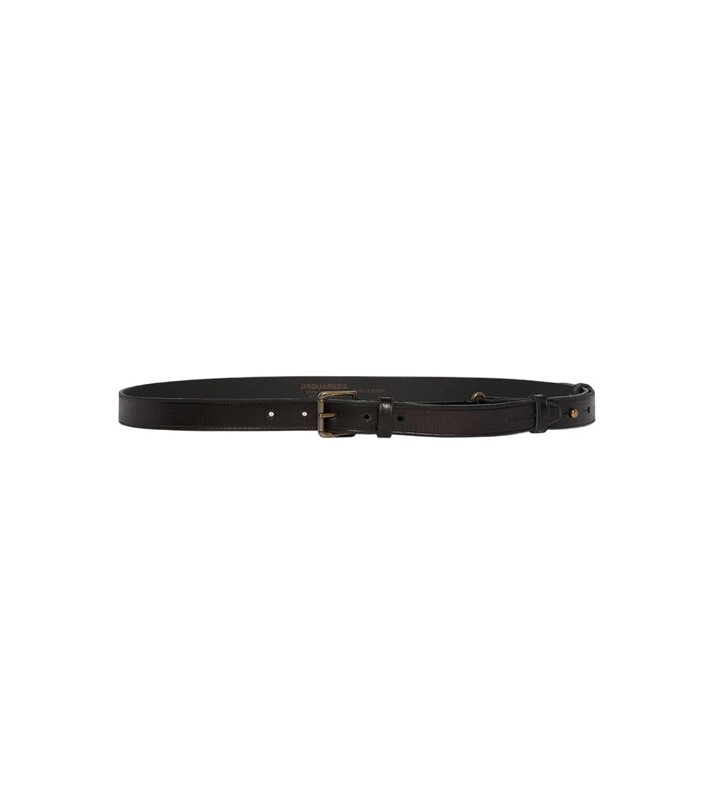 Dark Brown Solid Casual Belt 2