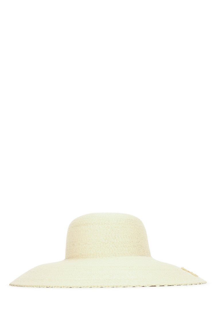 Beige Textured Summer Hat 1