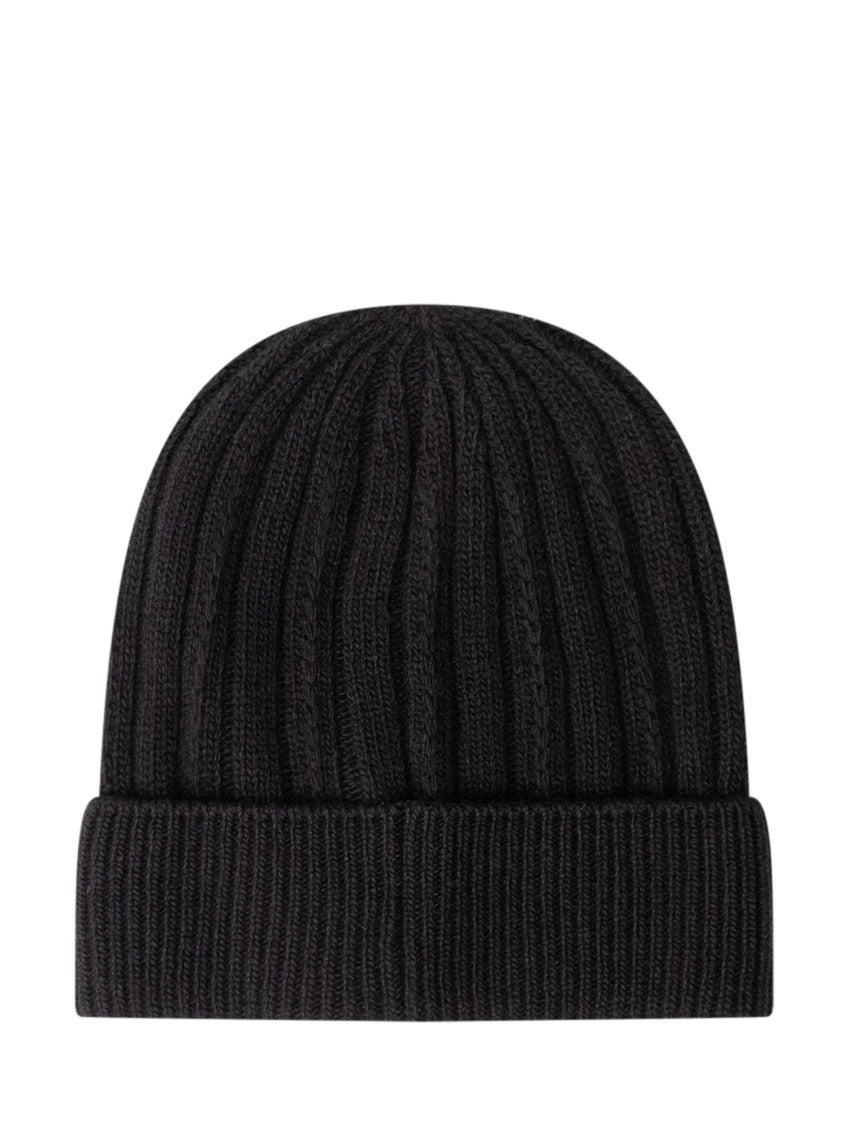 Black Knitted Beanie Cap 2