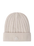 Off White Textured Beanie Cap 1