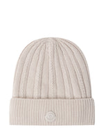Off White Textured Beanie Cap 1