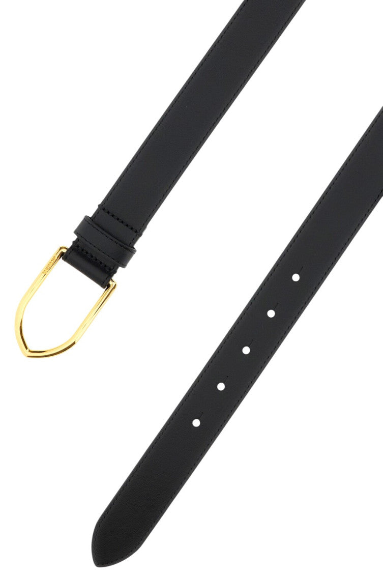 Black Logo Buckle Belt 2