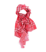 Pink Check Scarf 1