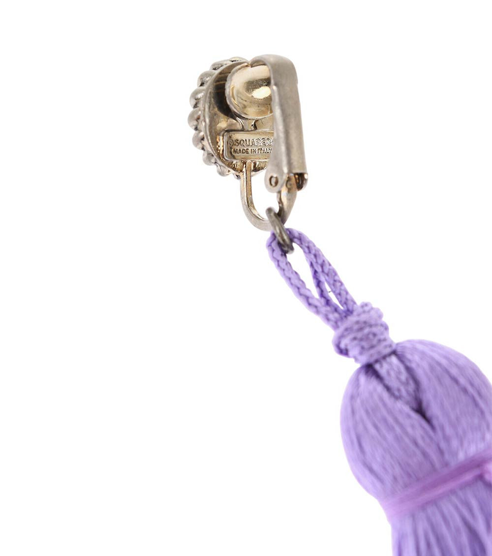Purple Tassel Single Earring 3