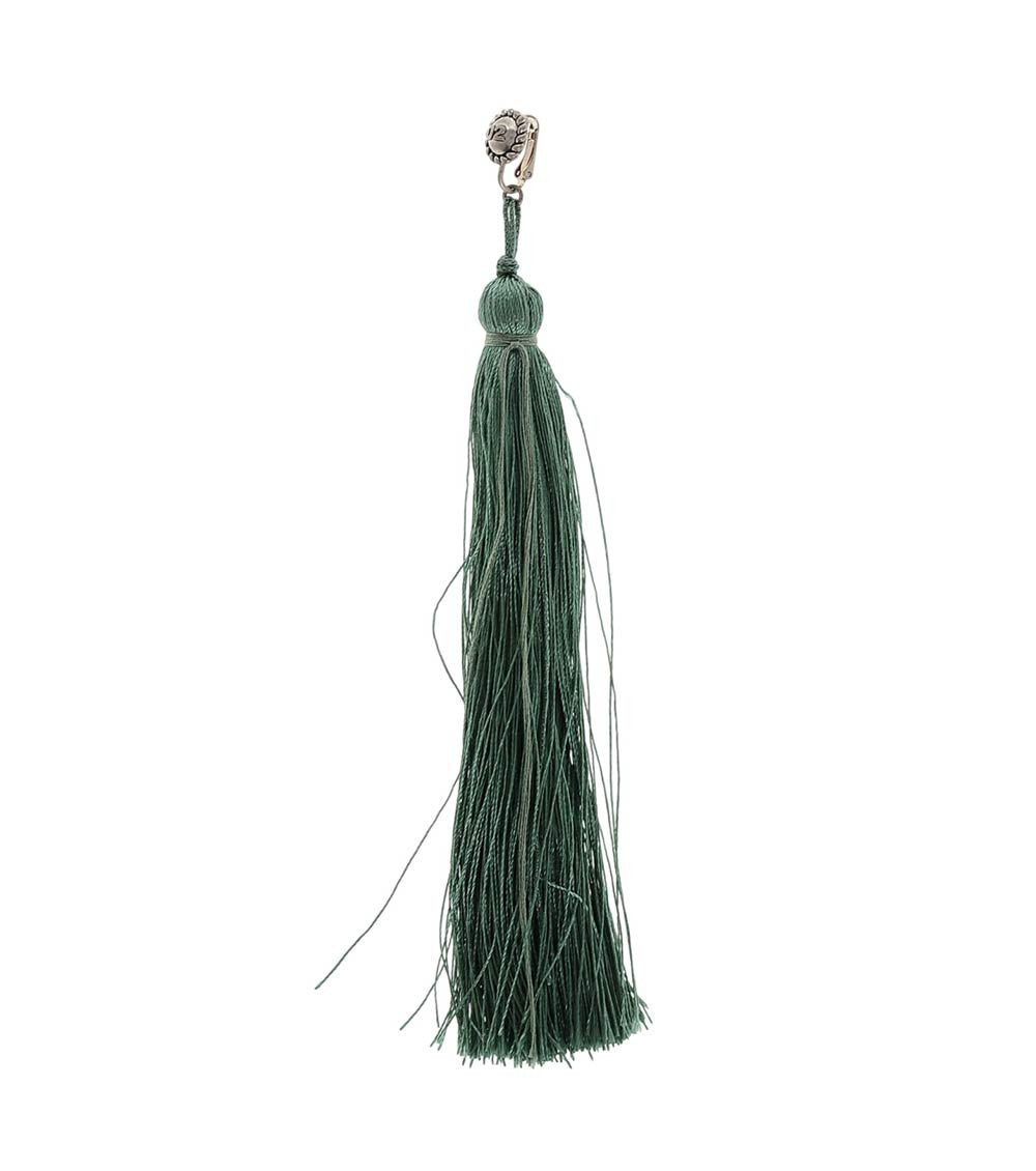 Green Tassel Single Earring 1