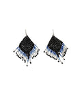 Blue Beaded Earrings 1