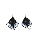 Blue Beaded Earrings 1