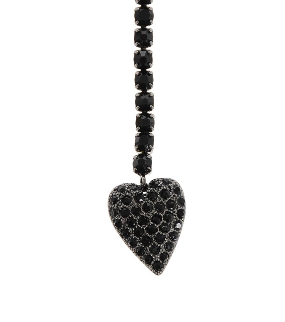 Black Heart Pendant Single Earring 2