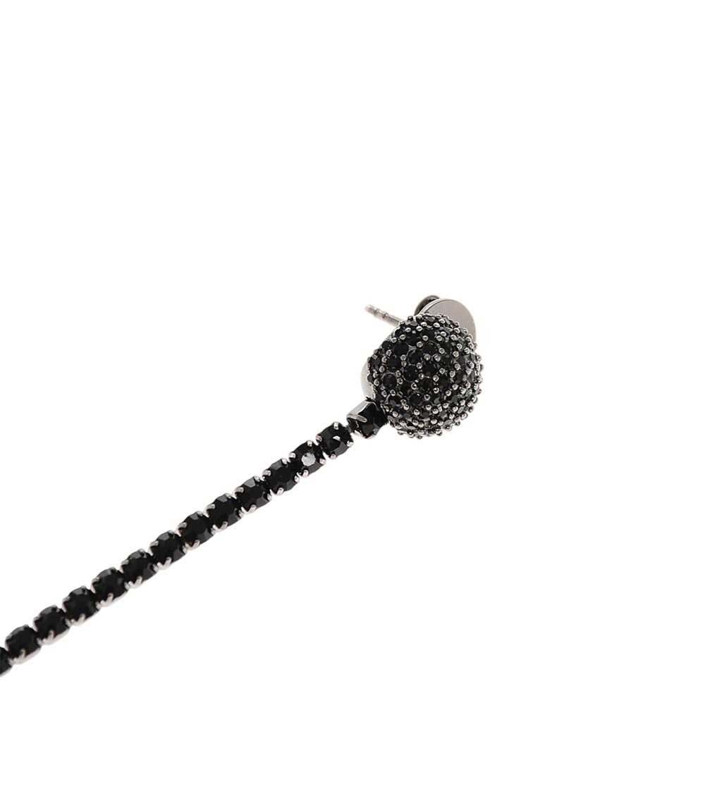 Black Heart Pendant Single Earring 3