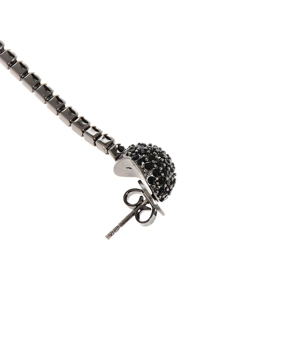 Black Heart Pendant Single Earring 4