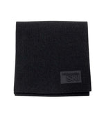 Black Logo Patch Scarf 1