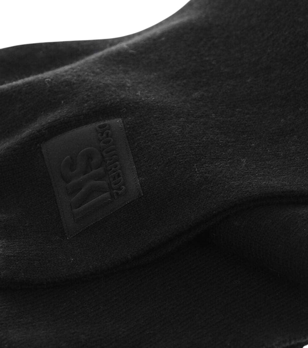 Black Logo Patch Scarf 3