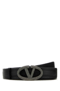 Black Crystal VLogo Buckle Belt 1