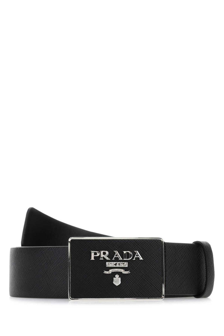 Black Logo Buckle Belt 1