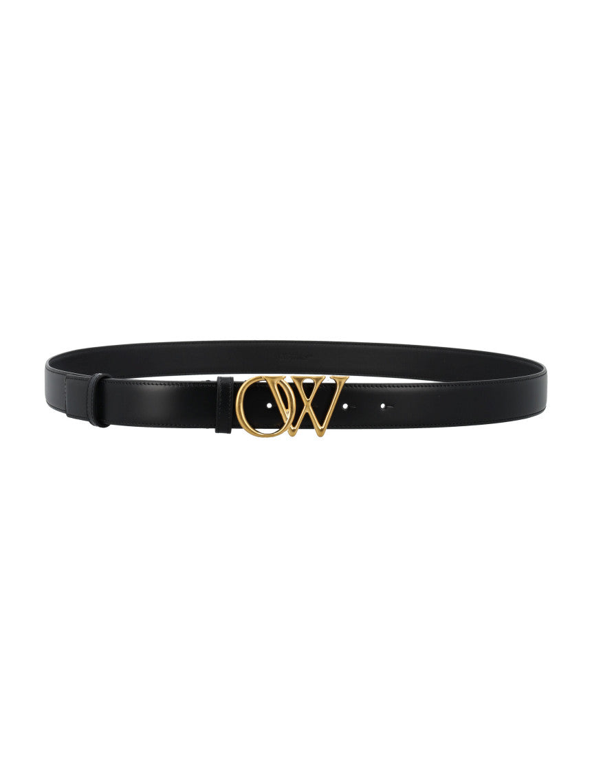 Black OW INITIALS BELT 2