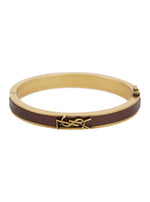 Gold YSL LEATHER BRACELET 1