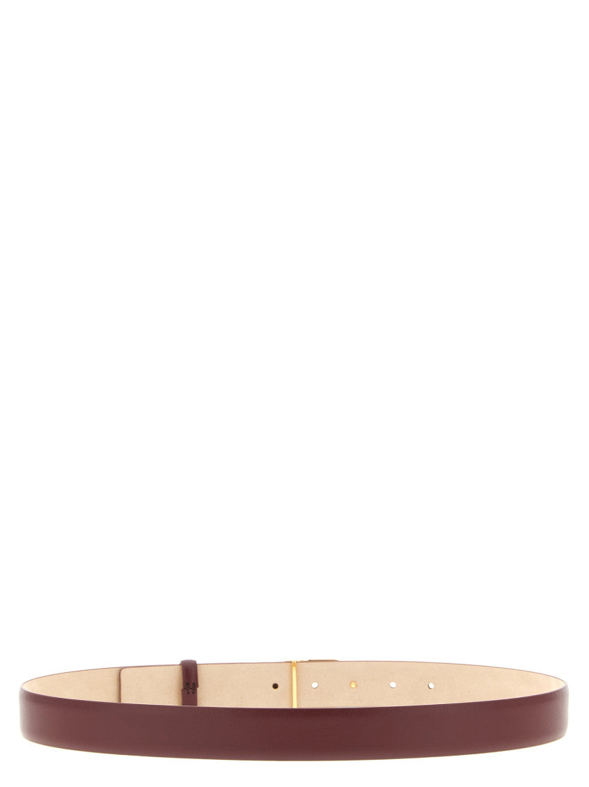 Maroon 'Saddle' Solid Belt 2