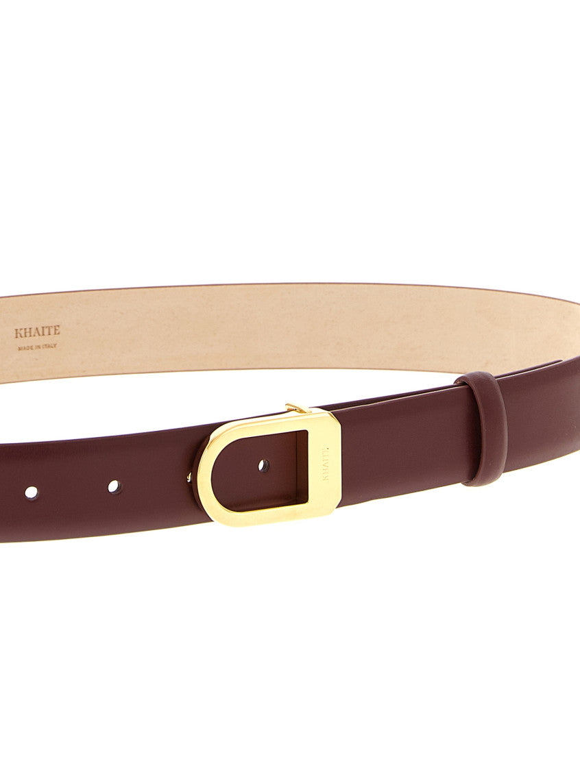 Maroon 'Saddle' Solid Belt 3