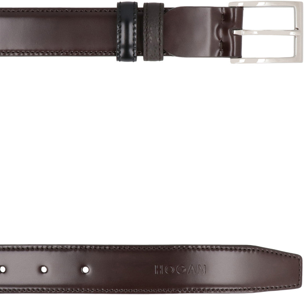 Brown Logo Buckle Belt 2
