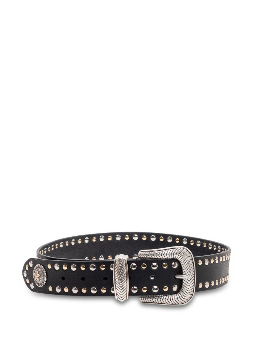Black Studded Buckle Belt 1